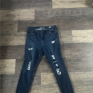 Old Navy Midnight Blue Ripped Skinny Jeans